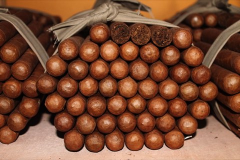 A bundle of finished cigars, ready to rest