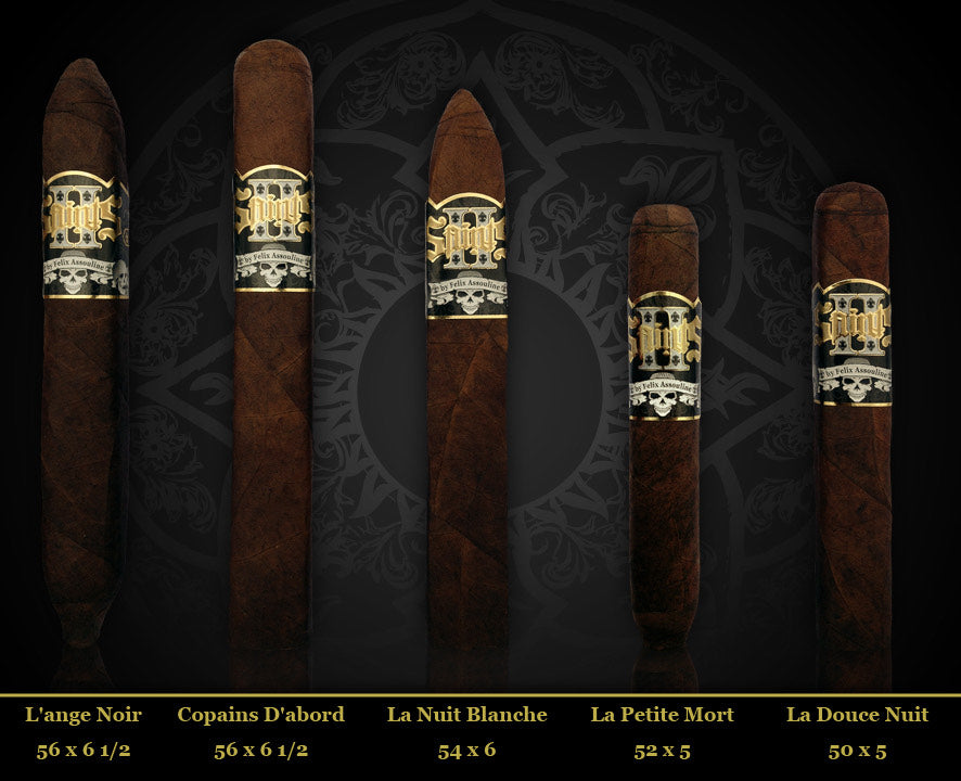 The II Saints sizes standing side by side, each named beneath