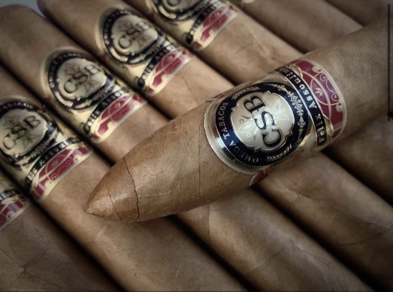 CSB cigars with cream, red and navy bands