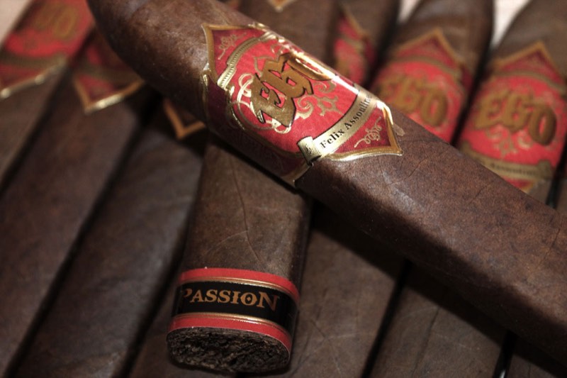 EGO Red Passion torpedo cigars in a row